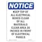 Signmission OSHA Notice, 5" Height, Keep Top Of All Electrical Boxes Sign, 5" X 3.5", Portrait OS-NS-D-35-V-13880 - alternate 1